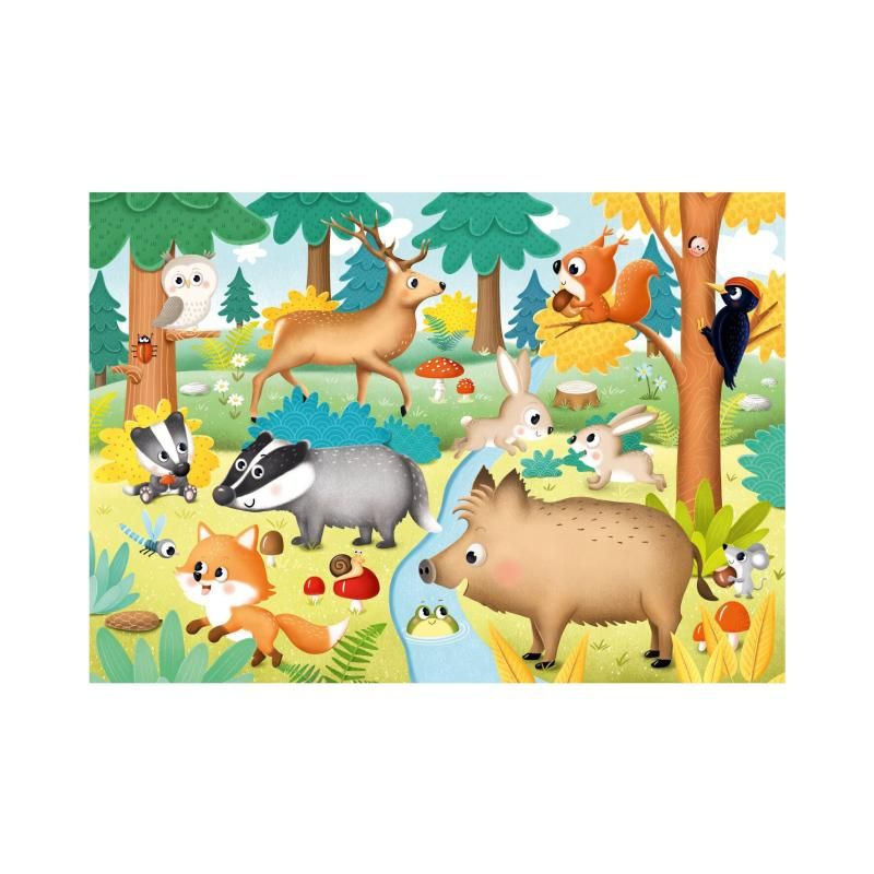 Puzzle lesní zvířátka XL 15 dílků DINO