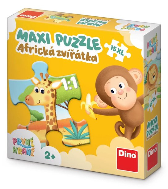 Puzzle Africká zvířátka XL 15 dílků DINO