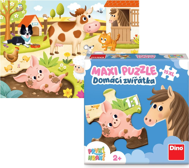Puzzle Domácí zvířátka XL 15 dílků DINO