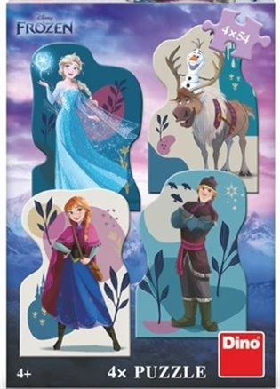 Dino FROZEN: PŘÁTELSTVÍ 4x54 Puzzle