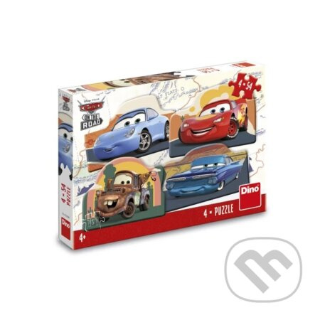 DINO Puzzle Cars: Na cestě 4x54 dílků