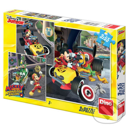 Mickey a Minnie - Závodníci - puzzle z kategorie Multi puzzle