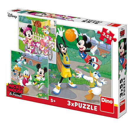 Dino Mickey a Minnie sportovci 3 x 55 dílků