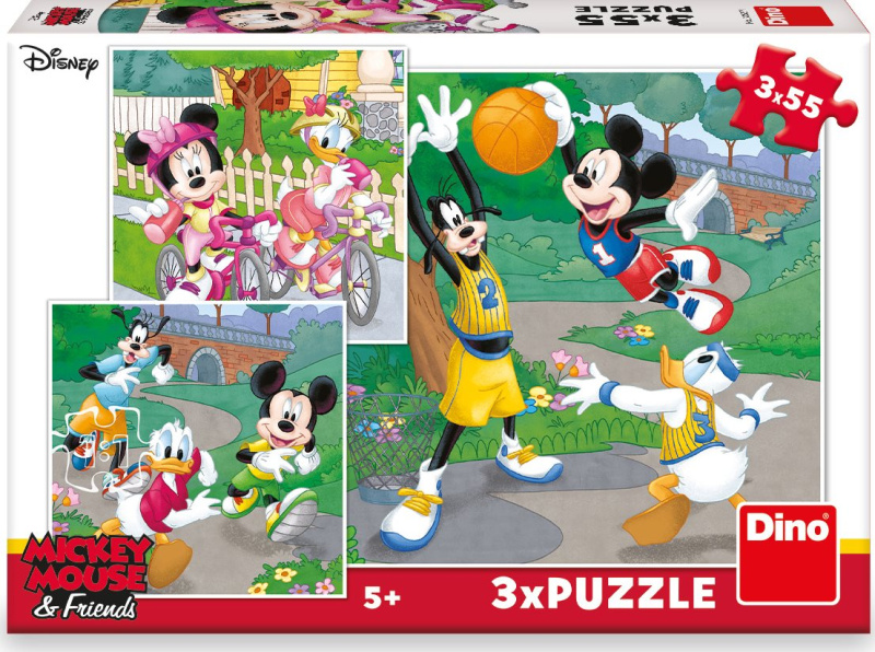 Dino Mickey a Minnie sportovci 3 x 55 dílků