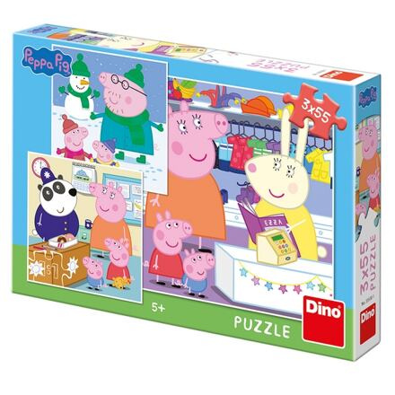 Dino Peppa pig: veselé odpoledne 3 x 55 dílků
