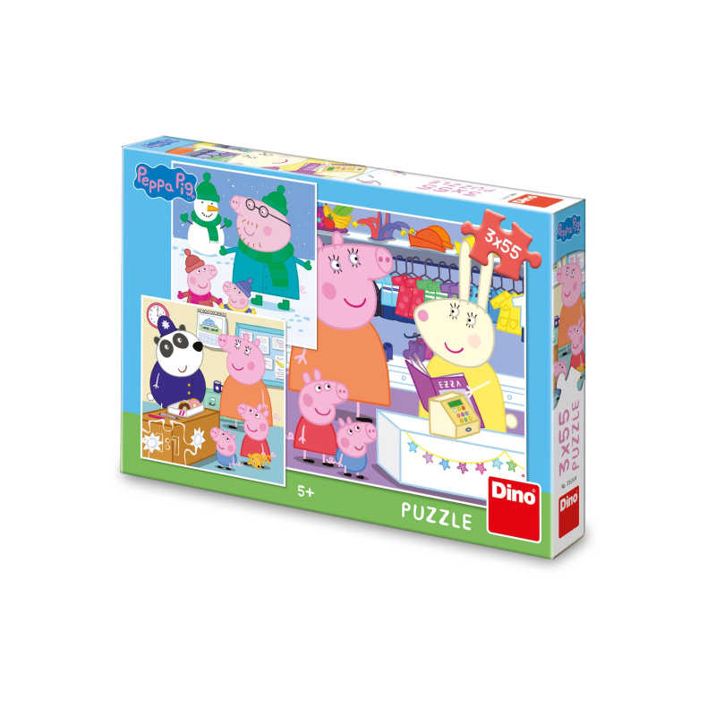 Dino Peppa pig: veselé odpoledne 3 x 55 dílků