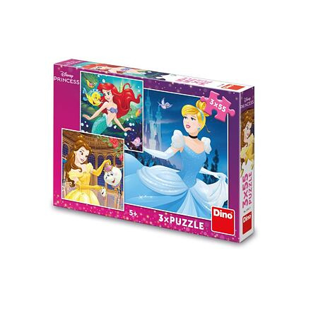 Dino Veselé princezny 3x55 dílků