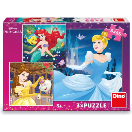 Dino Veselé princezny 3x55 dílků