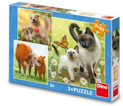 Puzzle Dino Rodinka 3x55 dílků