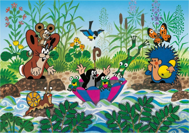 Puzzle Krtečkova plavba - 100 dílků