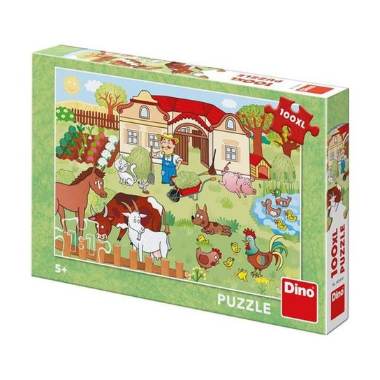 Puzzle 100XL Zvířatka na statku -  Autor Neuveden