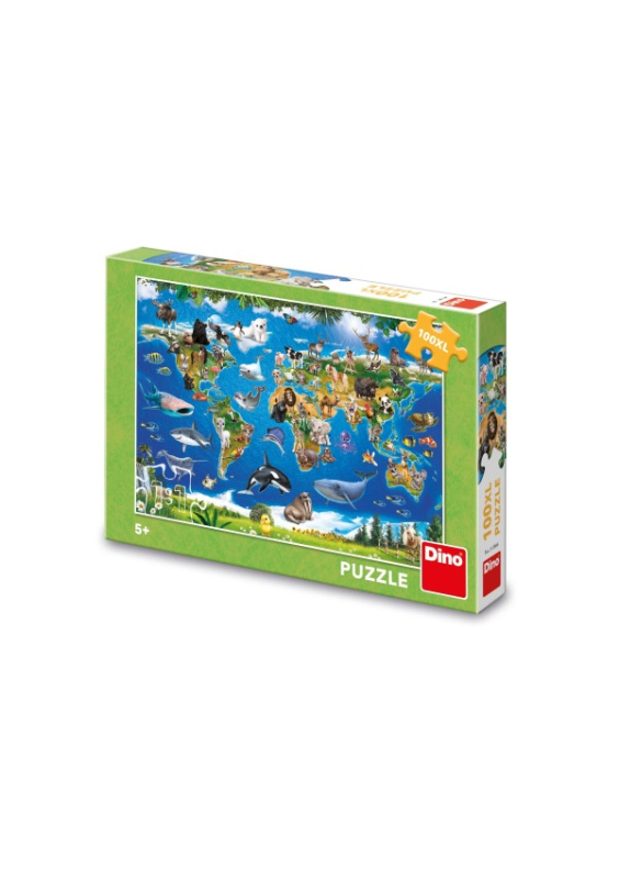 MAPA ZVÍŘAT 100 XL Puzzle