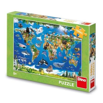MAPA ZVÍŘAT 100 XL Puzzle