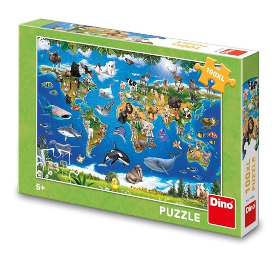 MAPA ZVÍŘAT 100 XL Puzzle