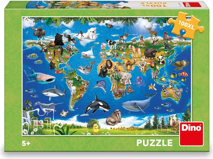MAPA ZVÍŘAT 100 XL Puzzle