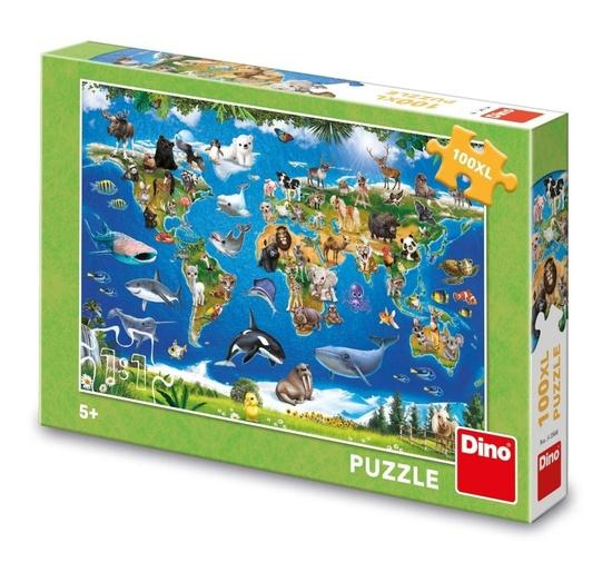 MAPA ZVÍŘAT 100 XL Puzzle