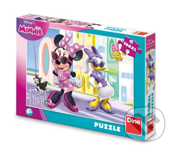 Minnie a Daisy ve městě (100 XL dílků) - puzzle z kategorie 60 – 300 dielikov