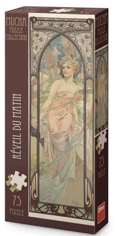 Vertikální puzzle Dino 75 dílků Alfons Mucha – Probuzení rána