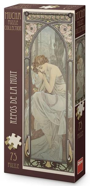 Vertikální puzzle Dino 75 dílků Alfons Mucha – Odpočinek noci