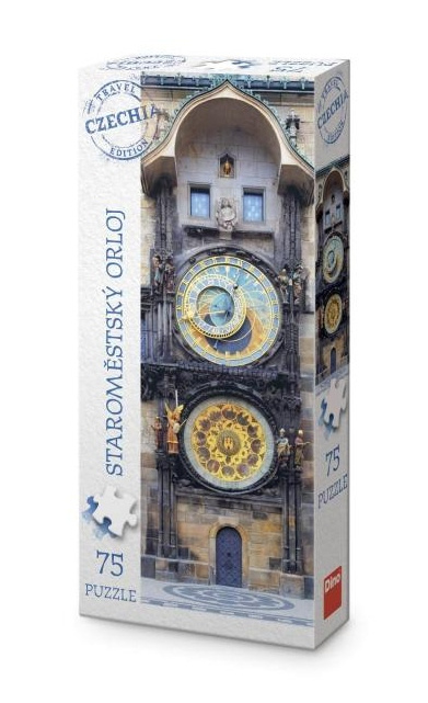 Vertikální puzzle Dino 75 dílků Travel Czechia: Staroměstský orloj