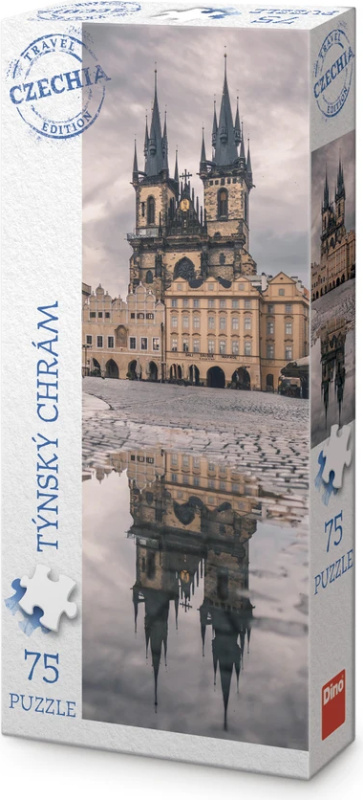 Vertikální puzzle Dino 75 dílků Travel Czechia: Týnský chrám