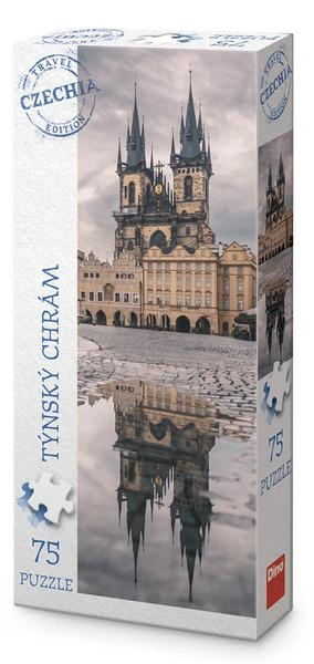 Vertikální puzzle Dino 75 dílků Travel Czechia: Týnský chrám