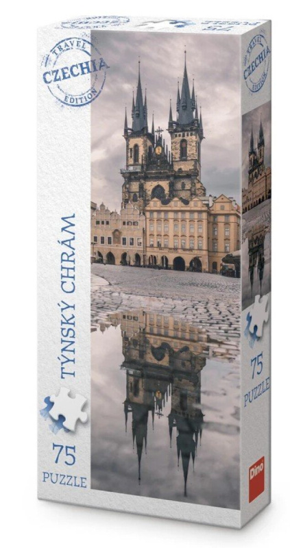 Vertikální puzzle Dino 75 dílků Travel Czechia: Týnský chrám