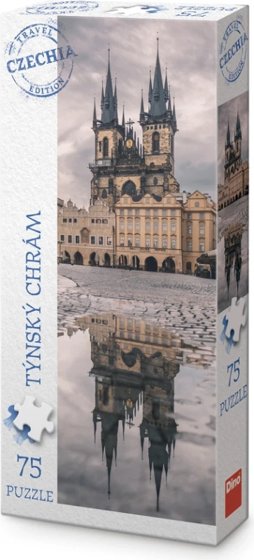 Vertikální puzzle Dino 75 dílků Travel Czechia: Týnský chrám
