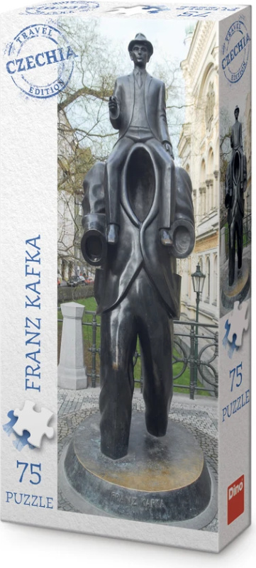 Vertikální puzzle Dino 75 dílků Travel Czechia: Pomník Franze Kafky