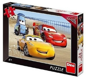 Dino Puzzle Cars 3: Na pláži 24 dílků