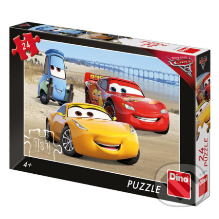 Dino Puzzle Cars 3: Na pláži 24 dílků
