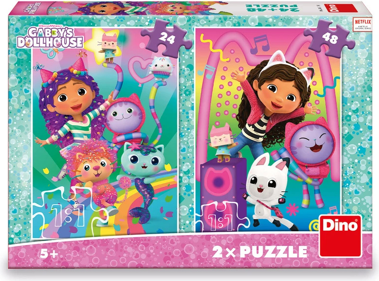 Dino Gábi: Disco párty Puzzle 24+48 dílků