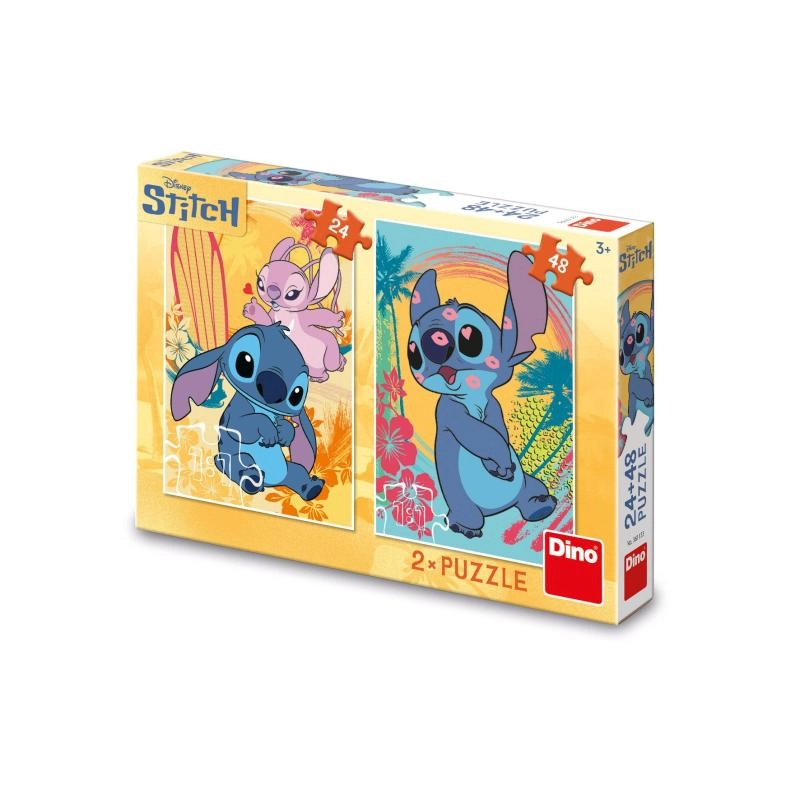 Dino Zamilovaný Stitch Puzzle 24+48 dílků