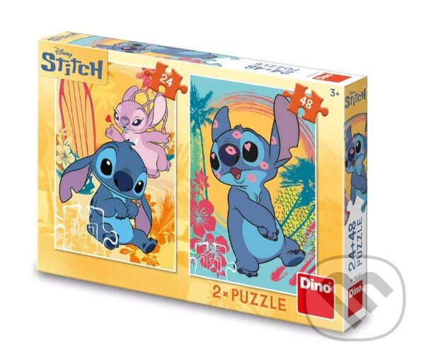 Dino Zamilovaný Stitch Puzzle 24+48 dílků
