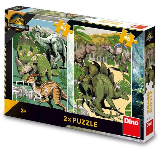 Dino Jurský svět Puzzle 24+48 dílků