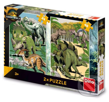 Dino Jurský svět Puzzle 24+48 dílků