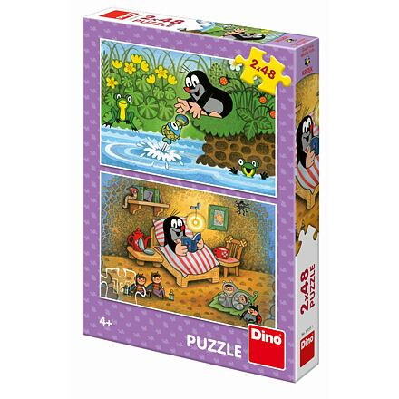 Dino KRTEK A PERLA 2x48 Puzzle NOVÉ