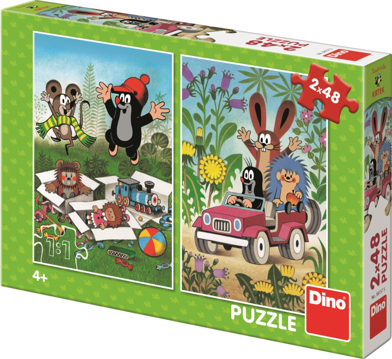 Puzzle 2v1 Krteček se raduje - 2 x 48 dílků