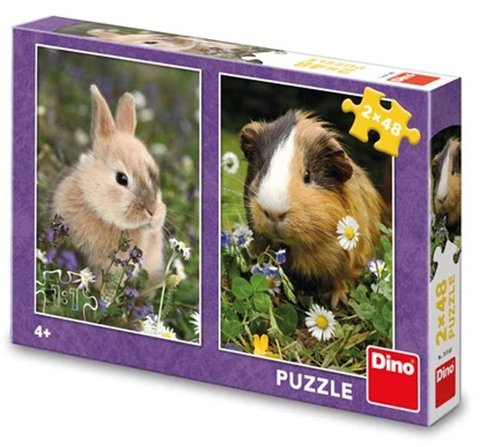 DINO Králíček a morče 2x48 dílků