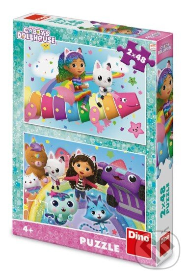 puzzle gábinin kouzelný domek: na duze 2×48 dílků