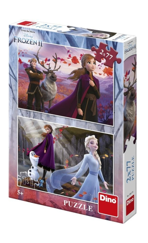 Puzzle 2v1 Ledové království II - 2 x 77 dílků