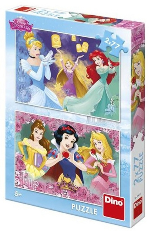 Puzzle Princezny v růžích 2x77 dílků DINO