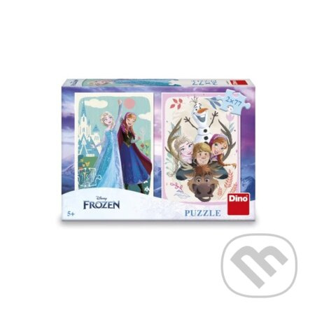 DINO Puzzle Ledové králoství: Anna a Elsa 2x77 dílků