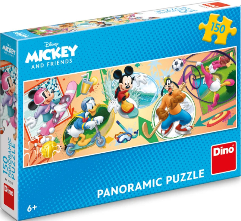 Dino Puzzle Mickey s kamarády sportují 150 dílků