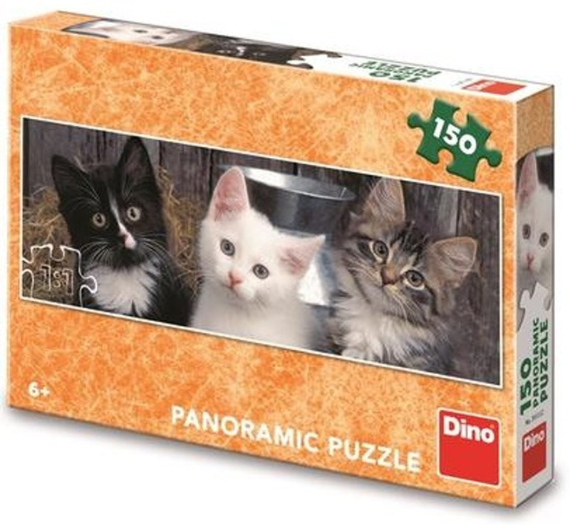 Dino Tři koťátka panoramic 150 dílků