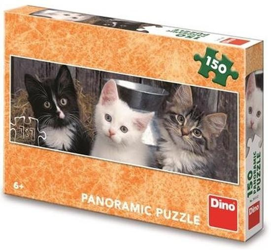 Dino Tři koťátka panoramic 150 dílků