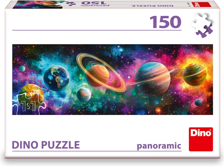 Dino Puzzle Barevné planety150 dílků panoramic