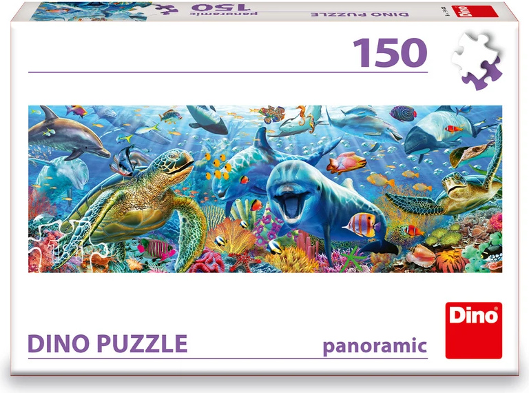 Puzzle 150 panoramic: Mořský život - puzzle z kategorie 60 - 300 dílků