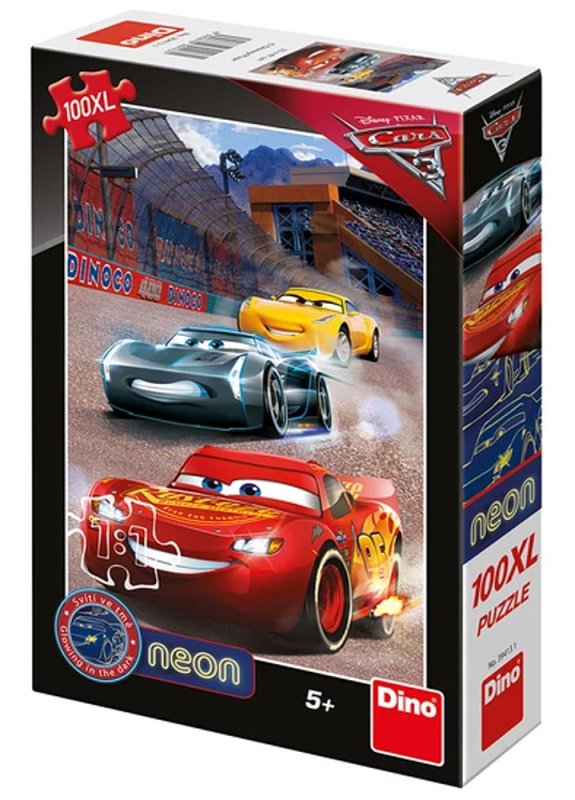 Dino Cars 3 Vítězné kolo Neon 100 dílků
