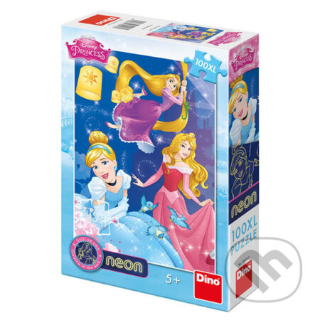 Disney Princezny - Oslava (svítící neonové puzzle) - puzzle z kategorie 60 - 300 dílků
